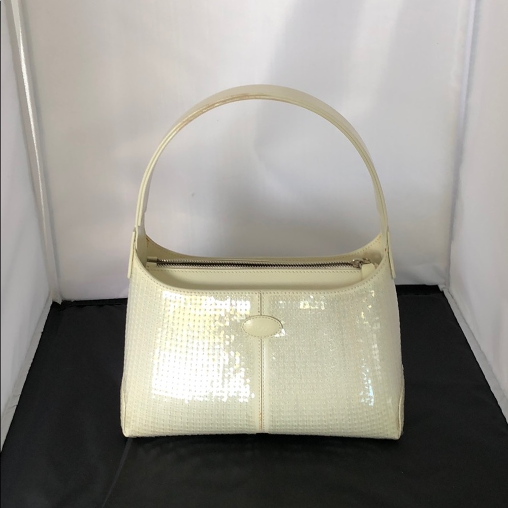 Tod’s sequin white bag